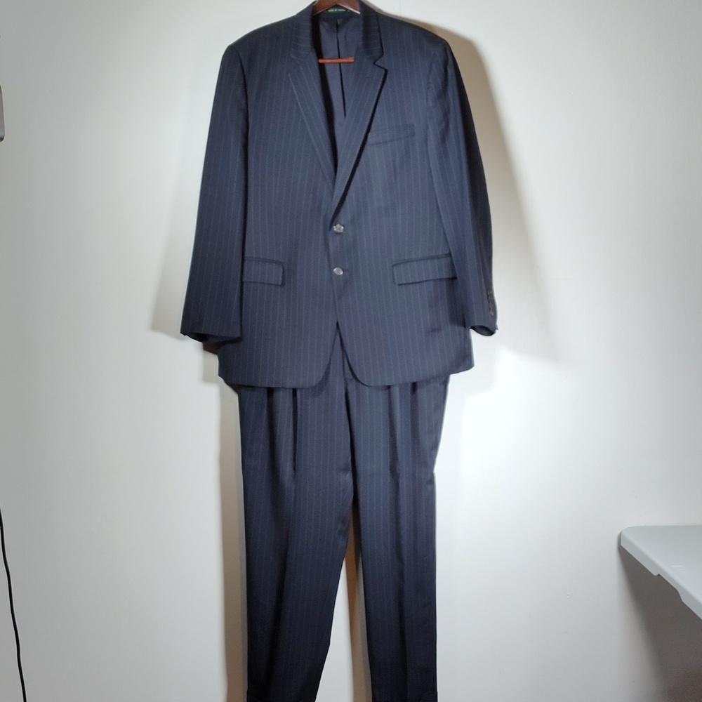Men's Lauren Ralph Lauren‎ vintage navy blue pinstripe suit jacket and pants